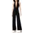 Norma Kamali Halter Wrap Straight Leg Jumpsuit - Black