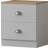 Fwstyle Esher Matt White/Oak Bedside Table 39x40cm