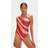 Speedo Women's Printed Deep U-Back, 36, Oxblood/Coral