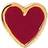 Stine A Petit Love Heart Burgundy Enamel Förgyllt-Silver 925