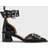 Ganni Chunky Buckle Open Cut Pump Naplack Kvinde Sandaler hos Magasin Black