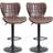 Homcom Leather Brown Bar Stool 109cm 2pcs