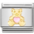 Nomination Composable Classic Link Bear Heart Charm - Silver/Gold/Pink