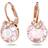 Swarovski Rose Gold Tone Pink Crystal Pavé Earrings