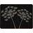 Tops Silhouette Of 4 Large Premium Place Mat Black, White, Brown