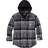 Carhartt Men's Flannel Fleece Lined Hooded Shirt - Black