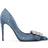 Dolce & Gabbana Embellished denim pumps blue