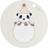 OYOY Dækkeserviet Panda Pompom Offwhite