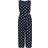 Mela London Polka Dot Sleeveless Culotte Jumpsuit, Navy/White