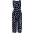 Yumi Mela London Polka Dot Sleeveless Culotte Jumpsuit, Navy/White