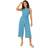 Mela London Ditsy Daisy Sleeveless Culotte Jumpsuit, Teal