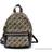 Marc Jacobs signet mini black logo printed leather shoulder backpack bookbag