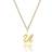 Gemondo Alphabet Letter Diamond pendant in 9ct Yellow Gold