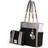 MKF Collection Rochelle Tote & Wristlet Set - Black/Pewter