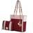 MKF Collection Rochelle Tote & Wristlet Set - Blush/Wine