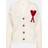 Ami Paris V-Hals Cardigan Med Logo - Hvid