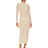 Bardot Strobe Diamante Midi Dress - Nude