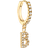 Ani Jewels Letter Hoop - Gold/Transparent