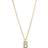 Ani Jewels Stone Letter Necklace - Gold/Transparent