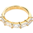 Ani Jewels Half Baguette Ring - Gold/Transparent