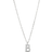 Ani Jewels Stone Letter Necklace - Silver/Transparent