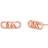 Michael Kors Statement Link MK 14ct Rose Gold Plated Silver Stud Earrings