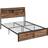 Homcom 5.2FT King Steel Rustic Brown 158x221.8cm