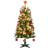 Homcom 5' Artificial Prelit Holiday Warm Tinsel, Star Christmas Tree