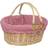 RED HAMPER Cotton Lined Swing Handle Shopping Basket