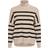 InWear Classic Striped Turtleneck Long Sleeve Stripe Jumper - Beige