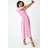 Roman Roman Originals Petite Ditsy Floral Stretch Midi Dress in Pink