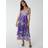 Blue Vanilla Floral Wrap Maxi Dress Purple