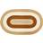 Dixie Elin Striped Oval Jutetæppe 92 x 150 cm Beige, Hvid