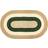 Dixie Elin Striped Oval Jutetæppe 92 x 150 cm Green Grøn, Beige