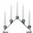 Watt & Veke Luna Chrome Candle Bridge 33cm