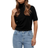 Minus Lima Roll Neck Knitted Polo Collar - Black
