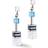 Coeur de Lion Women's Stainless Steel Geocube Blue Drop Earrings