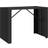 vidaXL Barbord Med Glasplade 145x80x110 cm Polyrattan Sort Barborde