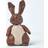 Homescapes Faux Leather Animal Rabbit Door Stopper Brown