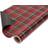 American greetings reversible wrapping paper jumbo roll, red and black plaid