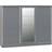 SECONIQUE Nevada Grey Gloss Wardrobe 243x194cm