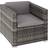 tectake Rattan armchair Lignano Lounge Chair