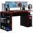 Madesa Gaming Computer Desk - Black/Red