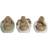 Home ESPRIT White Green Buddha Decorative 10 x 9 x 10.5 cm Set of 3 Figurine
