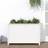 vidaXL Højbed Massivt Fyrretræ 119,5 x 40 x 78 cm Hvid Plantekasse