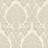 Grandeco Chenille Textured Distressed Metallic Damask Wallpaper, Cream