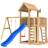 Jungle Gym Mansion 2.1 inkl. Swing Module, 120 kg sand och blå rutschkana