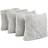 Sienna Pack Of 4 Fluffy Fleece Zip Cushion Cover Silver