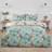 Rapport Duck Egg Ashbourne Flowers Duvet Cover Grey