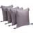 Dreamscene Tassel 4 X Cushion Cover Silver, Grey (45x45cm)